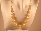 Gold, Round, Graduated, Alessandro Designed Necklace on Chain